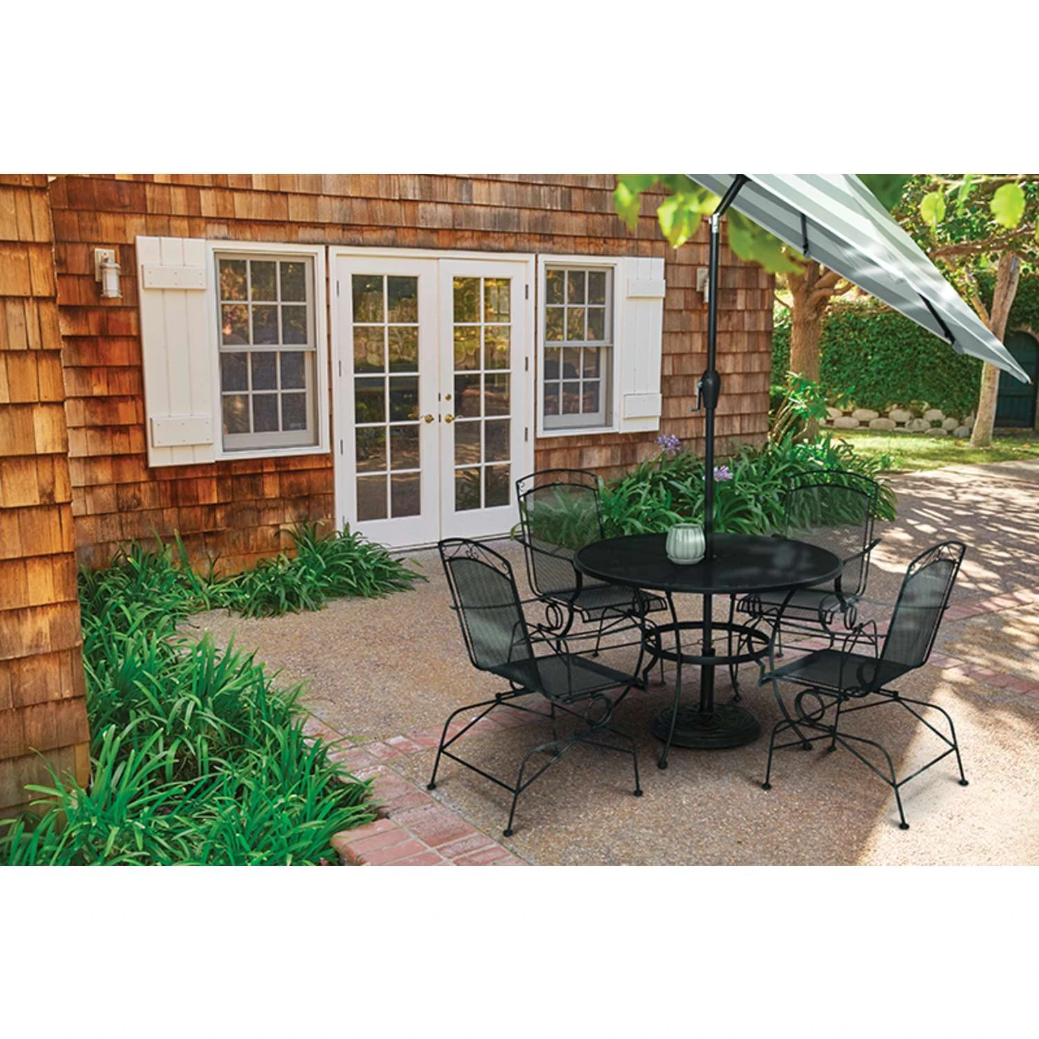 Living Accents Winston Black Round Steel Dining Table 2 Living Accents Winston Black Round Steel Dining Table - Image 2