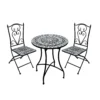 Alpine 3 Pc Gray Metal Mosaic Bistro Set