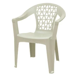 Adams® Adams Penza White Polypropylene Frame Stackable Chair