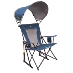 GCI Outdoor SunShade Rocker Neptune Blue Canopy Folding Rocker
