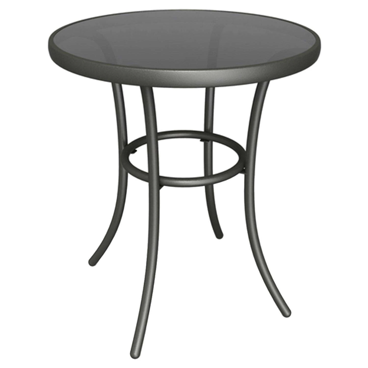 Living Accents Black Round Glass Bistro Table 1 Living Accents Black Round Glass Bistro Table