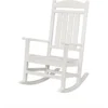 Hanover All Weather White HDPE Frame Pineapple Cay Rocking Chair