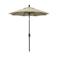 California Umbrella Sun Master Series 7.5 Ft. Tiltable Antique Beige Market Umbrella