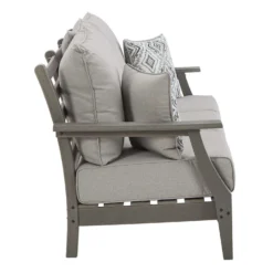 Signature Design By Ashley Visola Gray HDPE Frame Conversation Sofa Gray -Patio Paradise Shop 413adf60 01e2 4e66 b57e b09c673e54f7