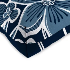 Jordan Manufacturing Navy Blue/White Polyester Wicker Seat Cushion 4 In. H X 18 In. W X 18 In. L -Patio Paradise Shop 42436e7a 1450 46a4 bf9a f2c27128922a