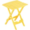 Adams® Adams Quik-Fold Yellow Rectangular Resin Folding Side Table