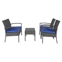 Signature Design By Ashley Alina Gray Resin Frame Conversation Loveseat Set Blue -Patio Paradise Shop 45b4c080 96e2 403f 9c90 f88784f93efe