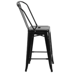 Flash Furniture 1 Pc Black Galvanized Steel Contemporary Bar Stool 7 Flash Furniture 1 Pc Black Galvanized Steel Contemporary Bar Stool -Patio Paradise Shop 45e894c9 0667 4657 b1c6 0bb993f247c6