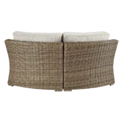 Signature Design By Ashley Beachcroft Brown Aluminum Frame Armless Chair Beige -Patio Paradise Shop 47badb25 de5d 46a1 873b c721f743675f