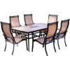 Hanover Monaco 7 Pc Bronze Aluminum Sling Dining Set