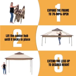 Crown Shades One Touch Polyester Canopy With Screen Kit 9.25 Ft. H X 10 Ft. W X 10 Ft. L 9 Crown Shades One Touch Polyester Canopy With Screen Kit 9.25 Ft. H X 10 Ft. W X 10 Ft. L -Patio Paradise Shop 4c0d6e01 787c 4af9 8489 617a70b6635e