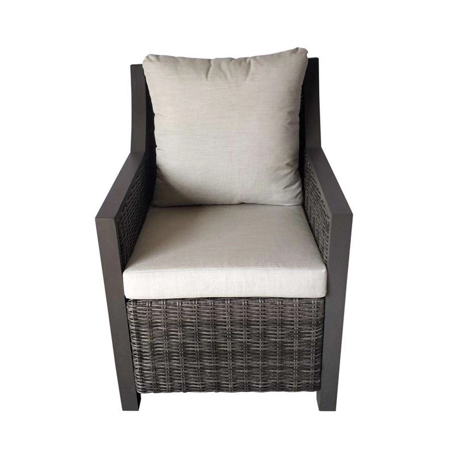 Living Accents Fullerton 5 Pc Brown Aluminum Wicker Dining Set Tan 6 Living Accents Fullerton 5 Pc Brown Aluminum Wicker Dining Set Tan - Image 6