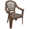 Adams® Adams Big Easy Earth Brown Polypropylene Frame High-Back Chair