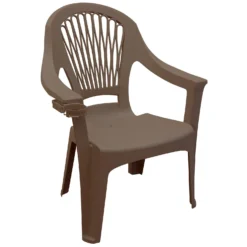 Adams® Adams Big Easy Earth Brown Polypropylene Frame High-Back Chair