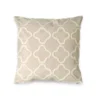 Liora Manne Visions I Beige Crochet Tile Polyester Throw Pillow 20 In. H X 2 In. W X 20 In. L