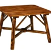 Jack Post Northwood Log Brown Square Wood End Table