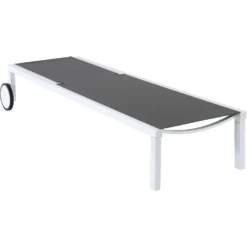 Hanover Windham White Aluminum Frame Modern Chaise Lounge -Patio Paradise Shop 4f69e7f4 1932 48cf 9010 4e7e58e497fd