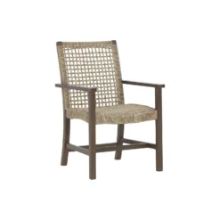 Signature Design By Ashley Germalia Brown Wood Frame Dining Armchair -Patio Paradise Shop 5270c24c af13 4829 a221 b65e7b86061a