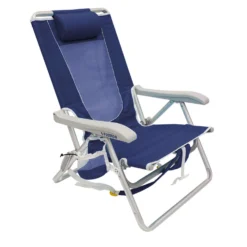 GCI Outdoor Backpack Beach Multi-Position Nautical Blue Beach Backpack Chair