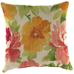 Jordan Manufacturing Multicolored Knife Edge Polyester Toss Pillow 4 In. H X 16 In. W X 16 In. L