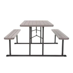 Cosco Plastic Brown 72 In. Rectangle Foldable Picnic Table
