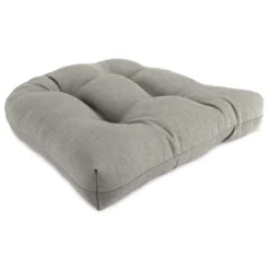 Jordan Manufacturing Gray Knife Edge Polyester Wicker Seat Cushion 4 In. H X 18 In. W X 18 In. L