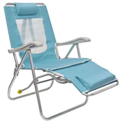 GCI Outdoor Legz Up Lounger Multi-Position Seafoam Beach Folding Lounger