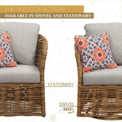 Mod Lexi 5 Pc Brown Conversation Set Gray -Patio Paradise Shop 56d75b8f d1b7 4836 8484 ef0c31c00274