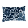 Jordan Manufacturing Navy Blue/White Polyester Throw Pillow 4 In. H X 12 In. W X 18 In. L