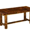 Jack Post Northwood Log Brown Rectangular Wood Coffee Table