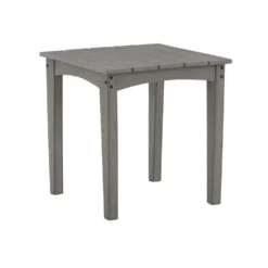 Signature Design By Ashley Visola Gray Square Plastic Contemporary End Table