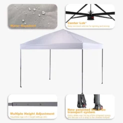 Crown Shades One Touch Polyester Canopy 9.38 Ft. H X 10 Ft. W X 10 Ft. L -Patio Paradise Shop 5d3ca88d d2c2 4961 ba75 3fa0a65ad7f2