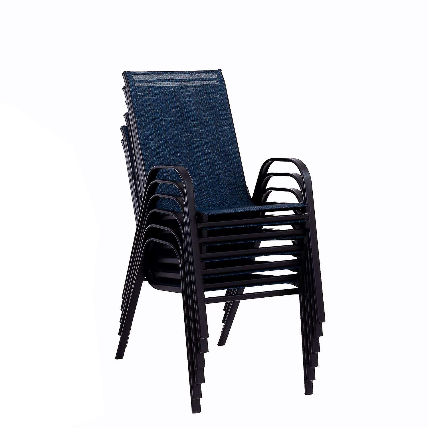 Living Accents Black Steel Frame Sling Dining Chair 1 Living Accents Black Steel Frame Sling Dining Chair