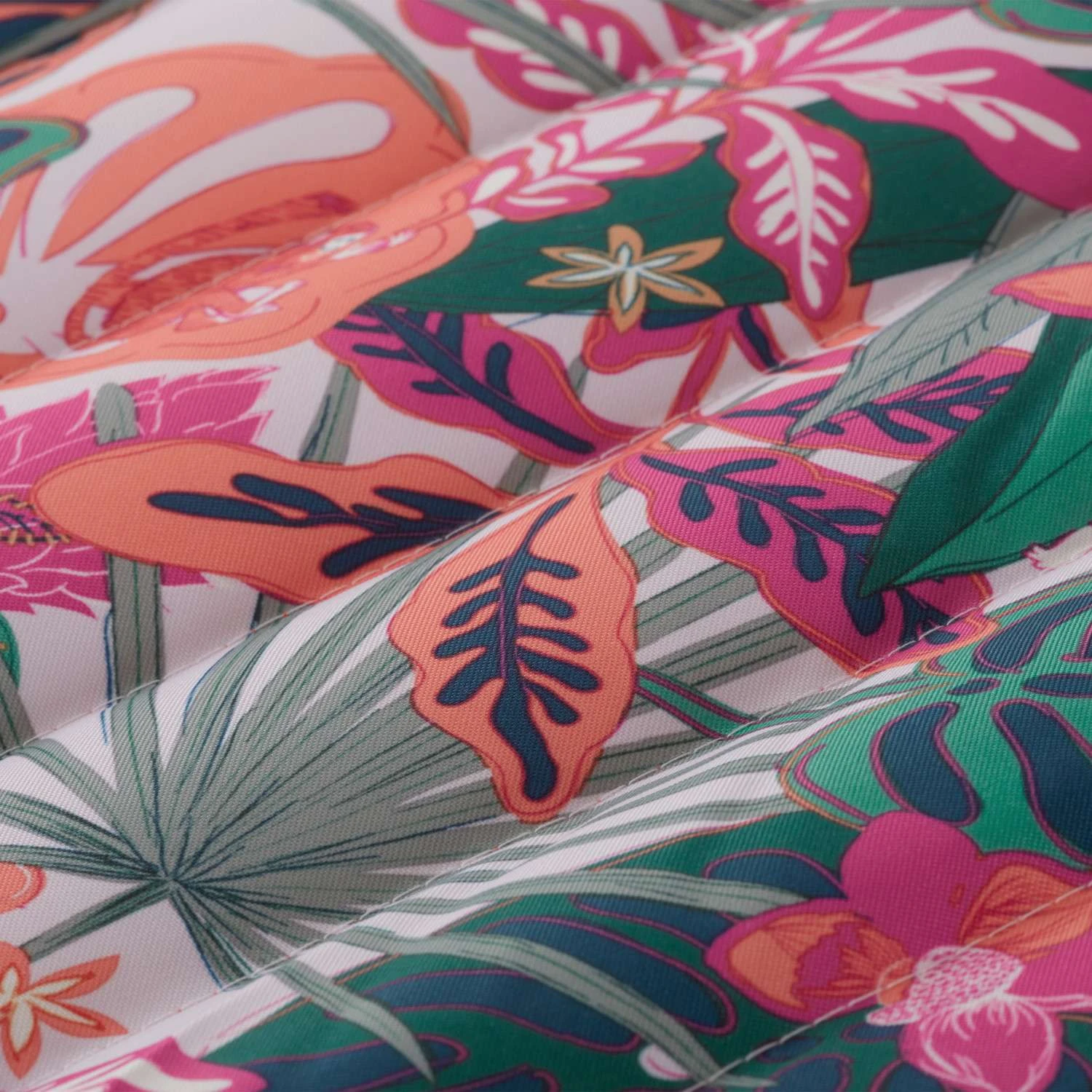 Classic Accessories 51 In. W X 78 Ft. L 2 Person Multi-color Rain Forest Canopy Coral Quilted Hammoc 4 Classic Accessories 51 In. W X 78 Ft. L 2 Person Multi-color Rain Forest Canopy Coral Quilted Hammoc - Image 4