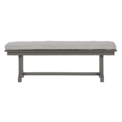 Signature Design By Ashley Visola Gray HDPE Contemporary Bench 19 In. H X 54 In. L X 14 In. D