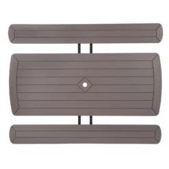 Cosco Plastic Brown 72 In. Rectangle Foldable Picnic Table -Patio Paradise Shop 65487938 f261 489b 9c30 6e2d1e4787a2