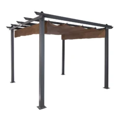 Coolaroo Polyethylene Pergola 9.5 Ft. H X 9 Ft. W X 9 Ft. L