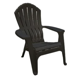 Adams® Adams RealComfort Black Polypropylene Frame Adirondack Chair