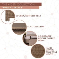 MOD Aiden 4 Pc Tan Aluminum Conversation Set Light Gray 10 MOD Aiden 4 Pc Tan Aluminum Conversation Set Light Gray -Patio Paradise Shop 69eb8fae 177d 461f bdab 0626cd2ddfd4