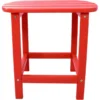 Hanover All-Weather Red Wood Side Table