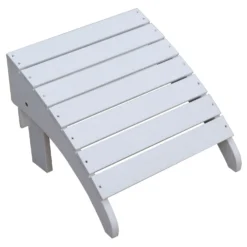 Living Accents Adirondack White Resin Ottoman