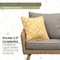 Mod Jaden 4 Pc Brown Aluminum Modern Conversation Set Gray -Patio Paradise Shop 6ea45e36 c437 473c a484 97ba3ed136c6