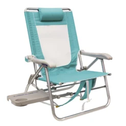 GCI Outdoor Big Surf W/SunShade Multi-Position Seafoam Canopy Beach Chair