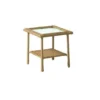 Living Accents Palmaro Tan Square Glass/Steel Side Table