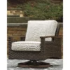 Signature Design By Ashley Paradise Trail Brown Aluminum Frame Swivel Lounge Chair Brown