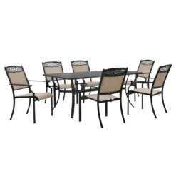 Hanover Lisbon 7 Pc Bronze Dining Set