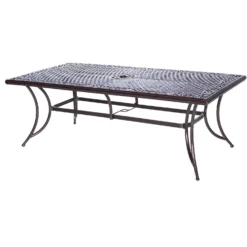 Cambridge Seasons 9 Pc Bronze Aluminum Dining Set Blue -Patio Paradise Shop 77535cd5 2110 497c 9c8c d103acc79c81