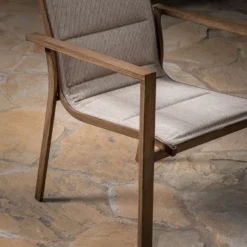 Mod Atlas 7 Pc Tan Steel Modern Dining Set Tan -Patio Paradise Shop 77d21fcd b4ef 4dc0 a418 3b3601c0e14e