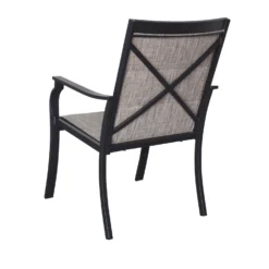 Living Accents Clark 7 Pc Black Steel Casual Dining Set Beige -Patio Paradise Shop 77d2f26c 80d6 4c12 b626 e703c93ba612