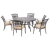 Hanover Traditions 7 Pc Bronze Aluminum Traditional Dining Set Tan